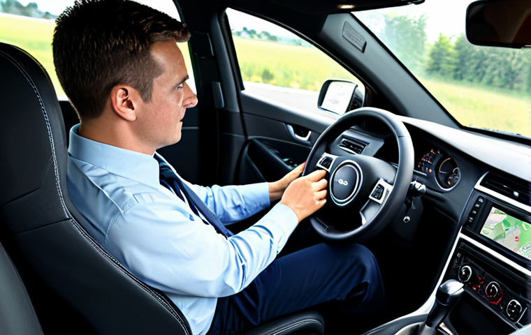 ** A professional driving instructor, fully clothed in appropriate attire, patiently guiding a student in a driving simulator, safe for work, family-friendly environment, perfect anatomy, well-formed hands, professional setting.

**