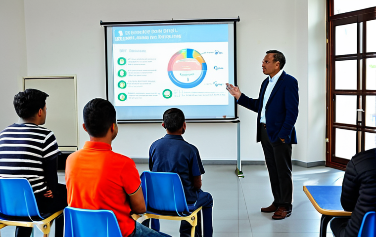 Road Safety Education**

"A diverse group of people (driver, pedestrian, cyclist) attentively participating in a road safety education seminar in a modern community center.  The instructor is using a visual aid to explain traffic rules. Fully clothed, modest attire, appropriate content, safe for work, perfect anatomy, correct proportions, professional setting, bright and informative.  Emphasize learning and community awareness. High quality."

**