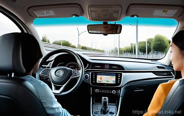 도로교통사 실무에서의 문제 해결 능력 - **A Focused Driver with a Mental Map:** A person in their late 30s, with an attentive and calm expre...