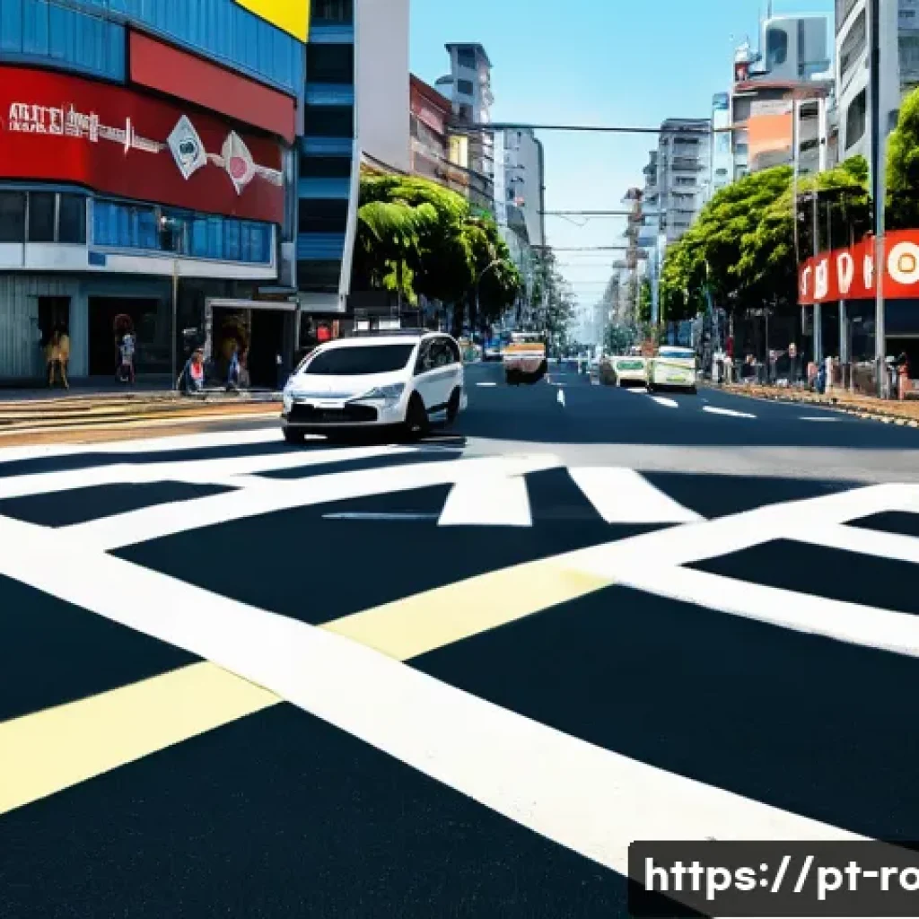 도로교통사 필기시험 고득점을 위한 준비 - A detailed, realistic urban street scene in Brazil during daytime, featuring various Brazilian traff...