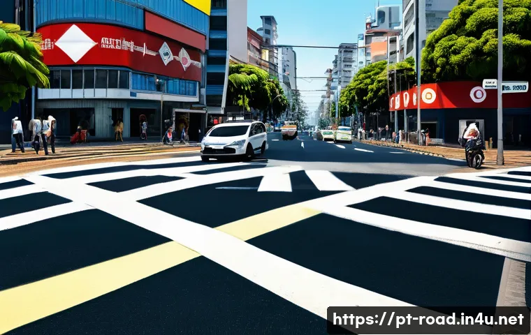 도로교통사 필기시험 고득점을 위한 준비 - A detailed, realistic urban street scene in Brazil during daytime, featuring various Brazilian traff...