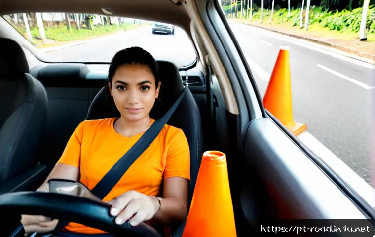 Home 17 도로교통사 실기시험 준비를 위한 최적의 방법 - Photorealistic driving lesson in Brazil, a calm adult learner wearing casual clothes and seatbelt pr...